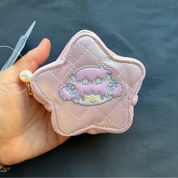 Sanrio The Little Twin Stars Lala pink mini pouch - Picture 6 of 6